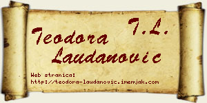 Teodora Laudanović vizit kartica
